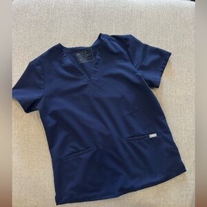 Figs Nurse Blue V-Neck‎ Scrub Top Scrubs scrub